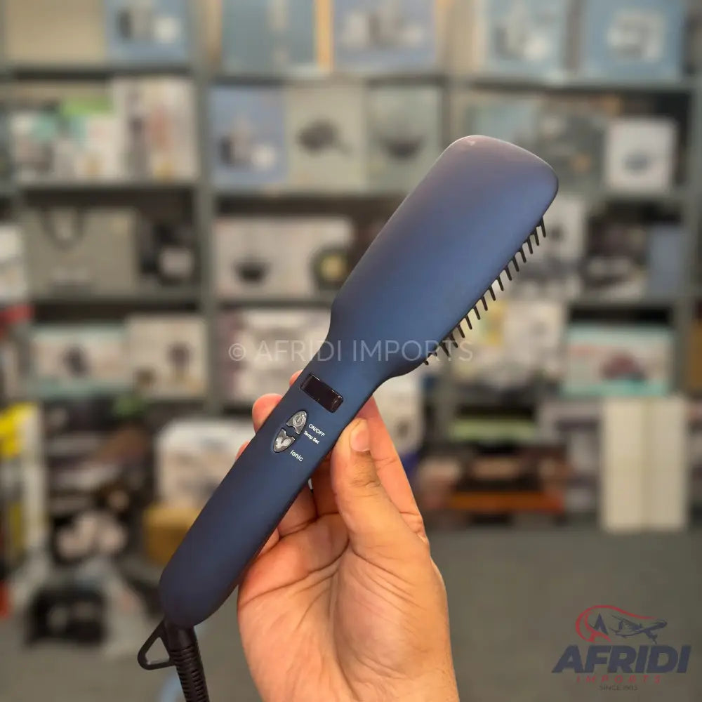 2-in-1 Ionic Hair Straightener Brush
