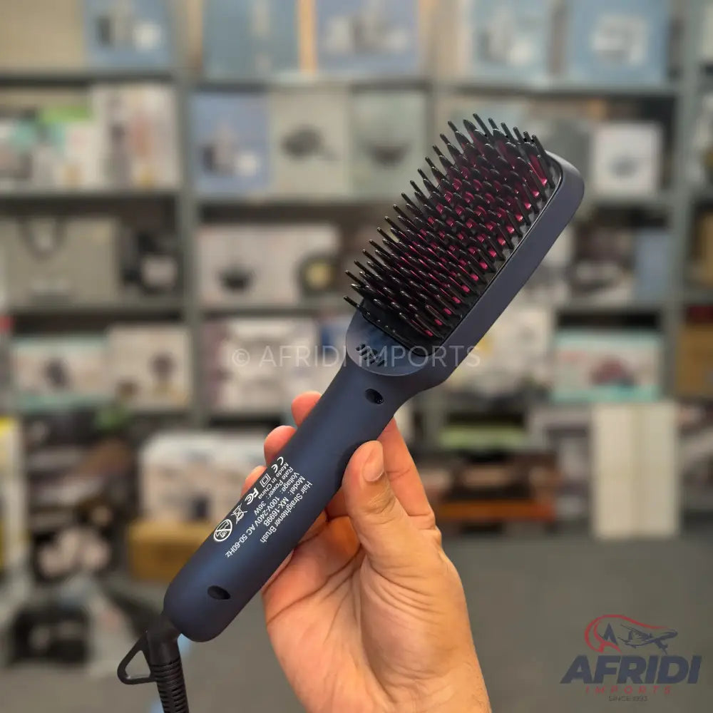 2-in-1 Ionic Hair Straightener Brush