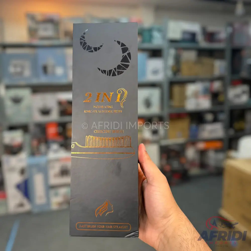 2-in-1 Ionic Hair Straightener Brush