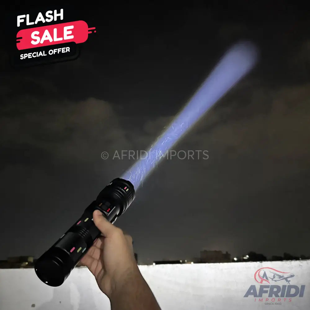 2KM Powerful Zooming Flashlight - UK Lot