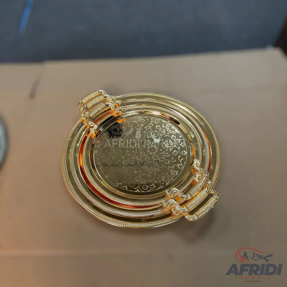 3 Piece Round Luxury Serving Trays