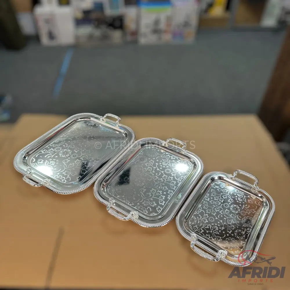 3 Piece Square Luxury Serving Trays