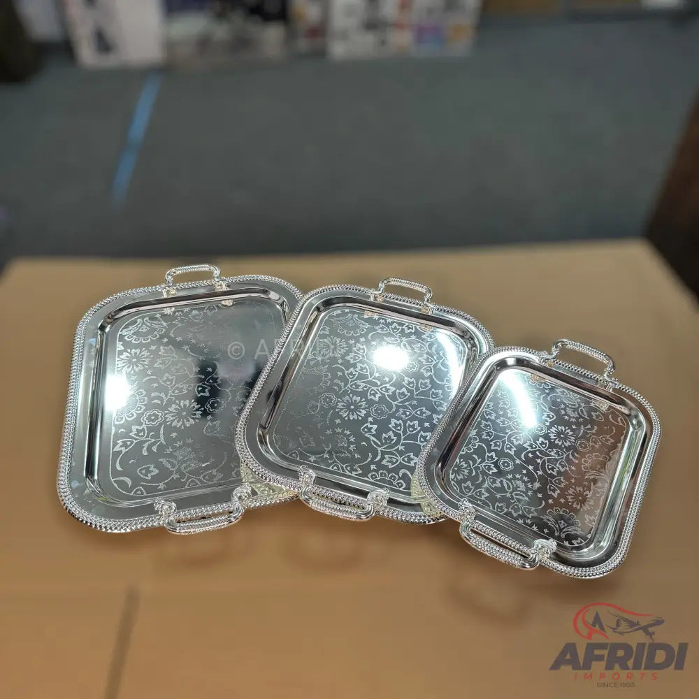 3 Piece Square Luxury Serving Trays