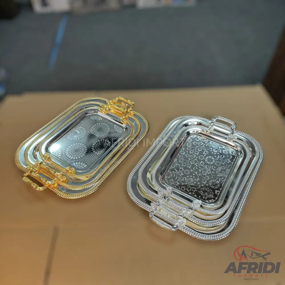 3 Piece Square Luxury Serving Trays