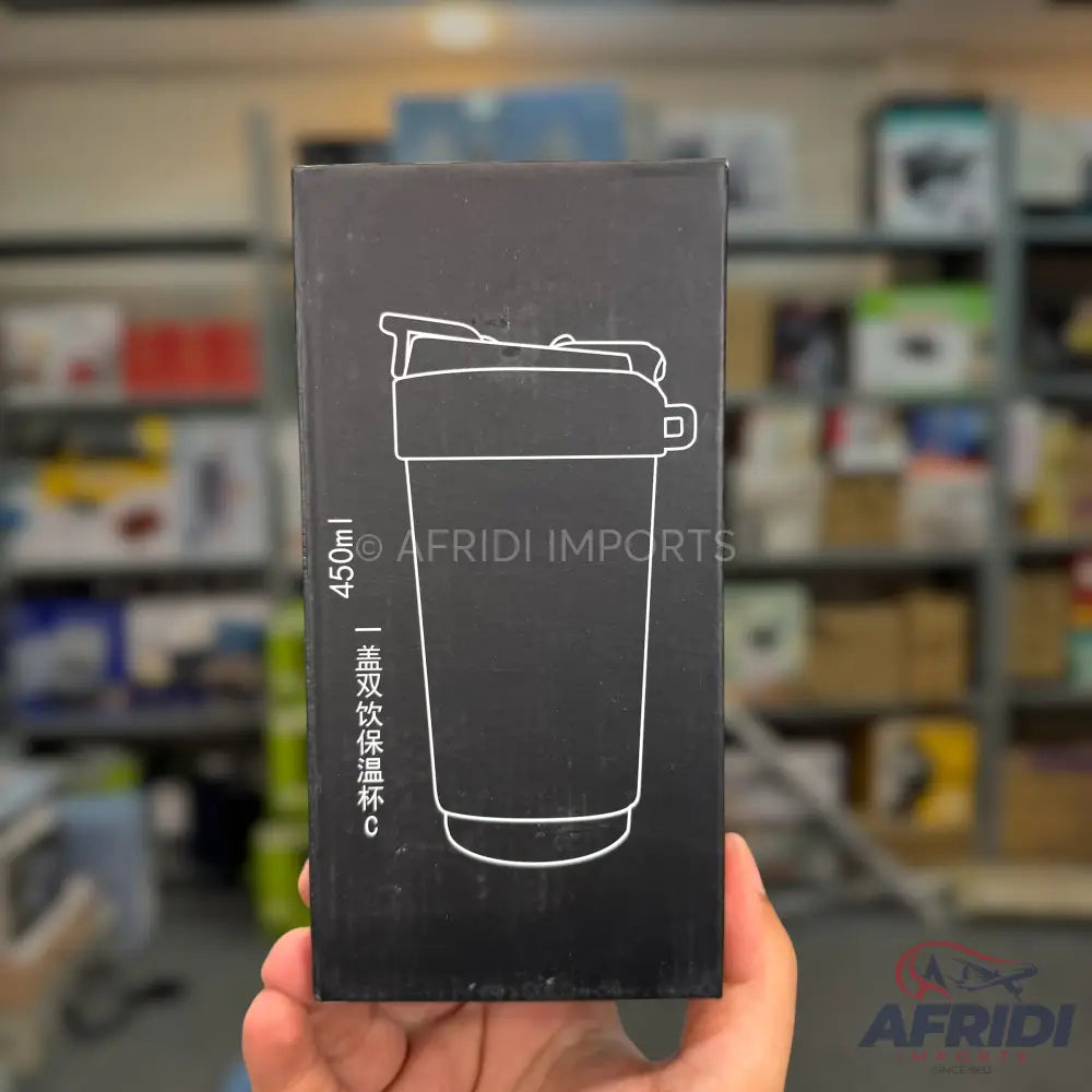 450ml White Red & Blue Tumbler