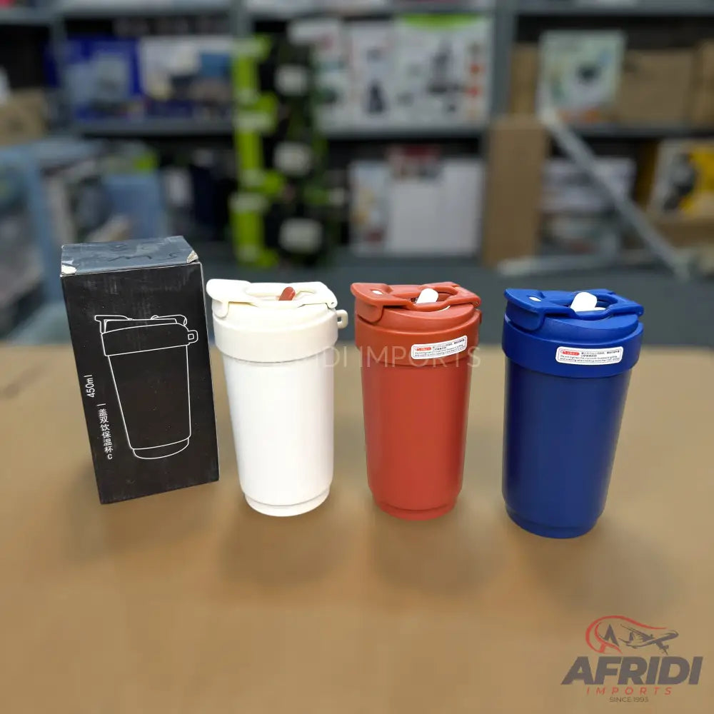 450ml White Red & Blue Tumbler