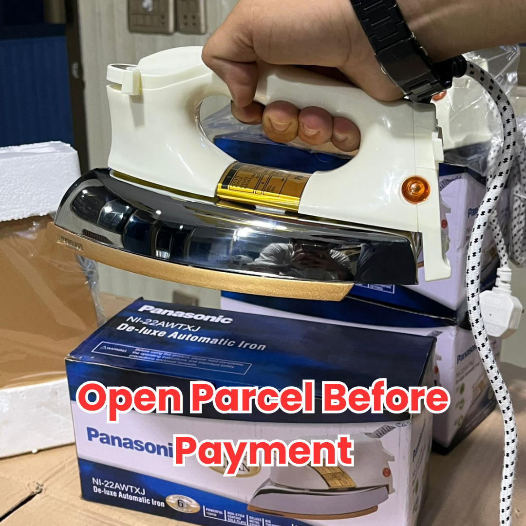 Panasonic Dry Iron 1000W - Non-Stick Soleplate, Swivel Cord