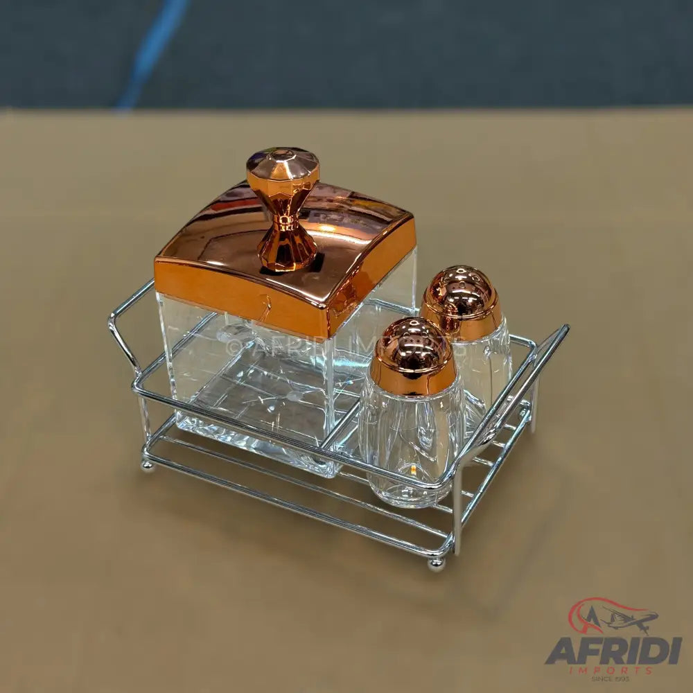 Acrylic 3 Piece Cruet Set