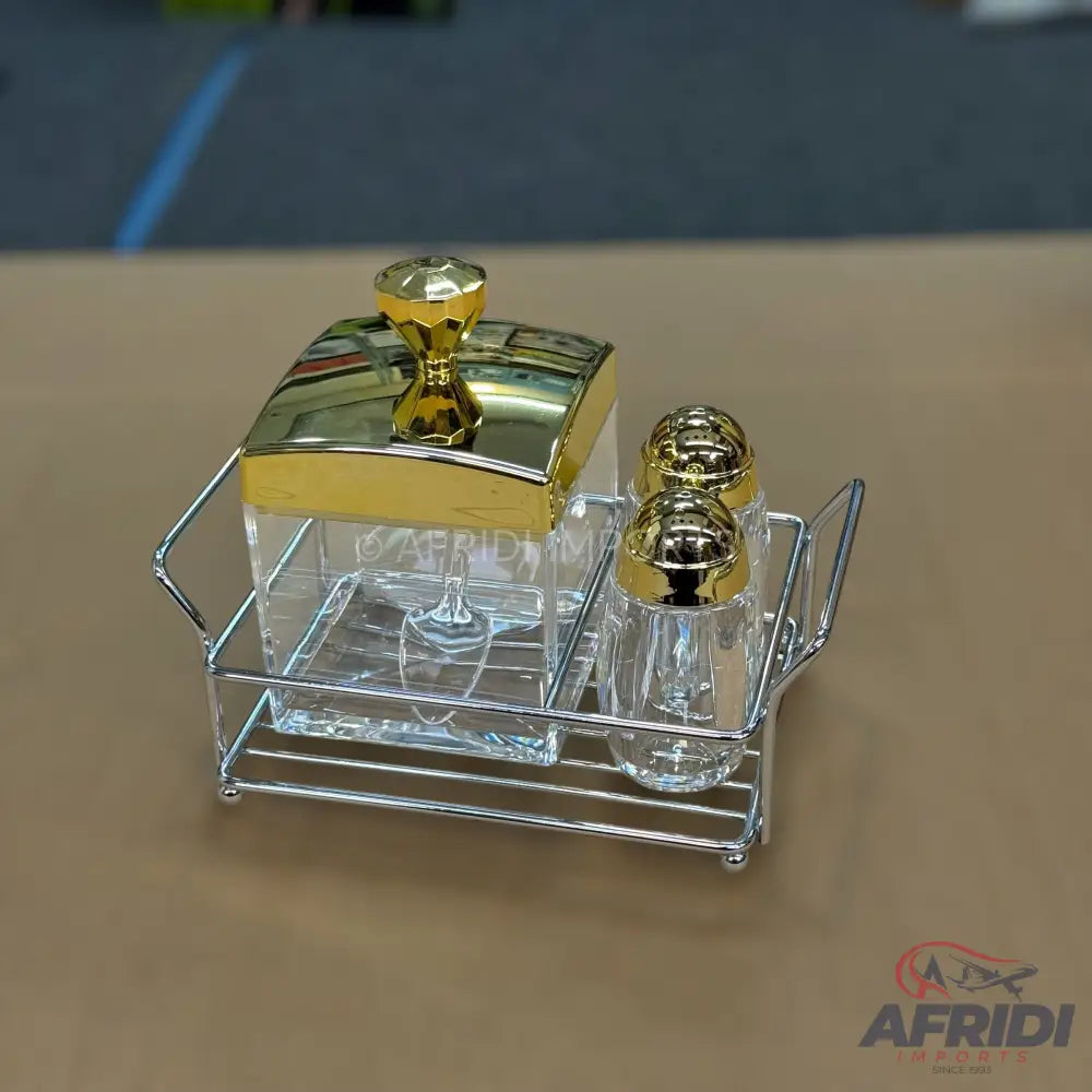 Acrylic 3 Piece Cruet Set