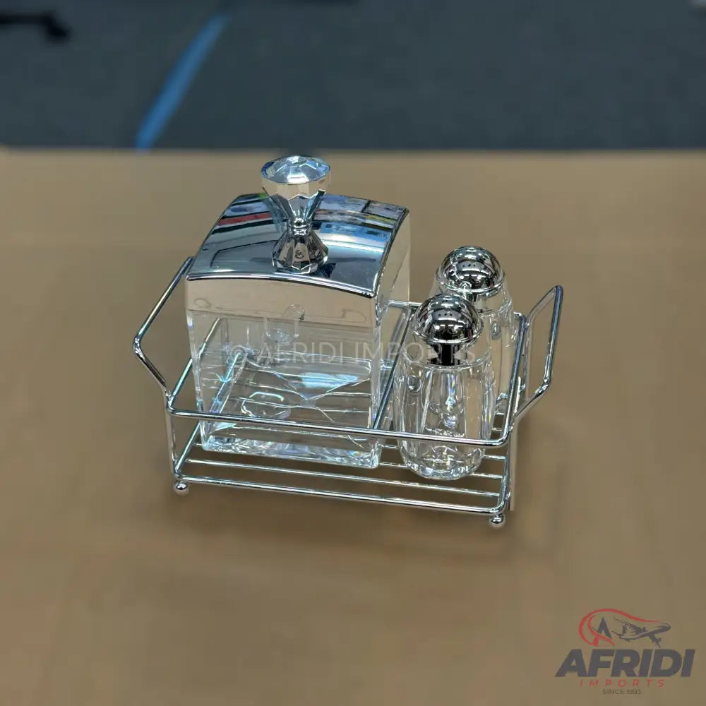 Acrylic 3 Piece Cruet Set