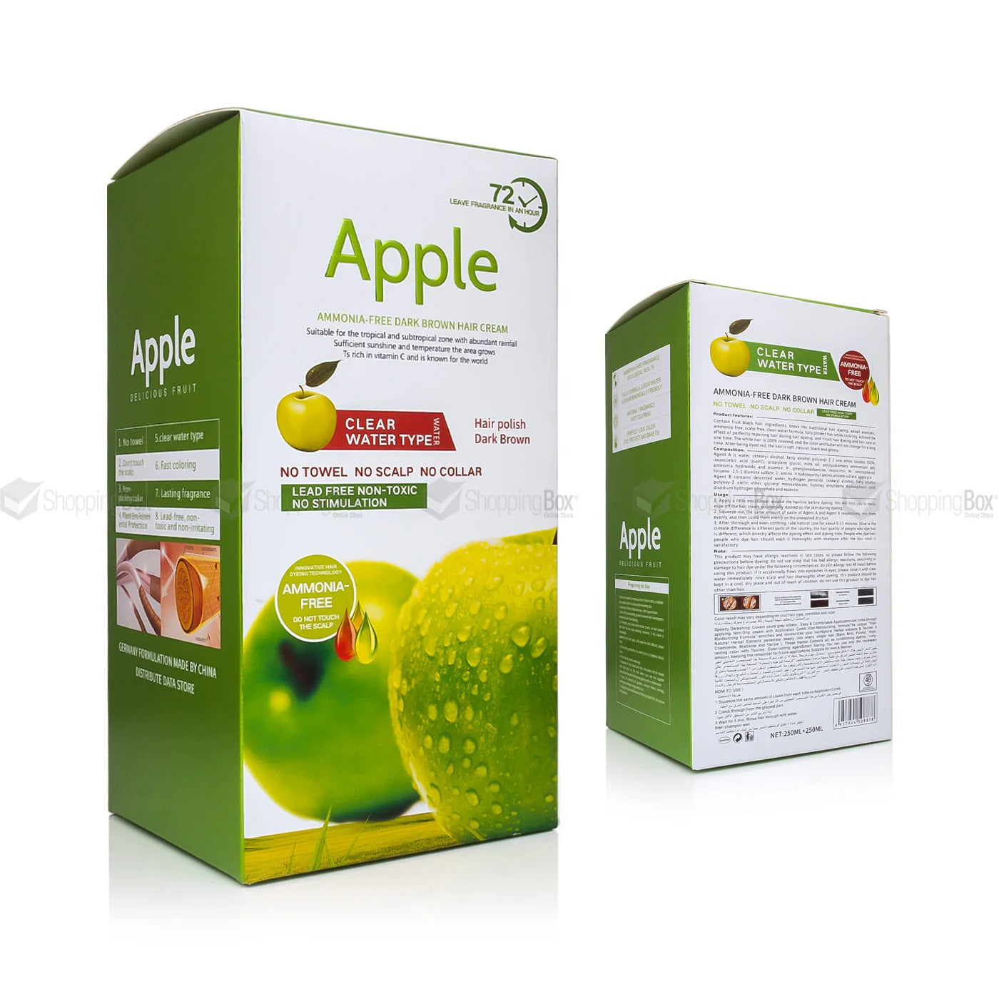 100% Original Apple Hair Color (Dark Brown & Black)