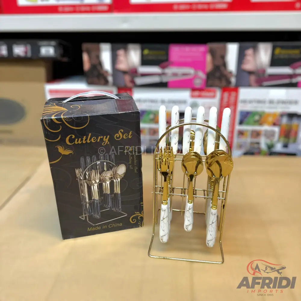 Lot Imported 24 Piece Cutlery Set 6 Person Set