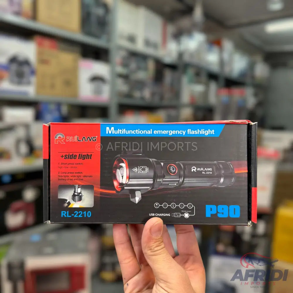 Lot Imported 5-in-1 Rechargeable Flashlight & PowerBank - 1KM Range