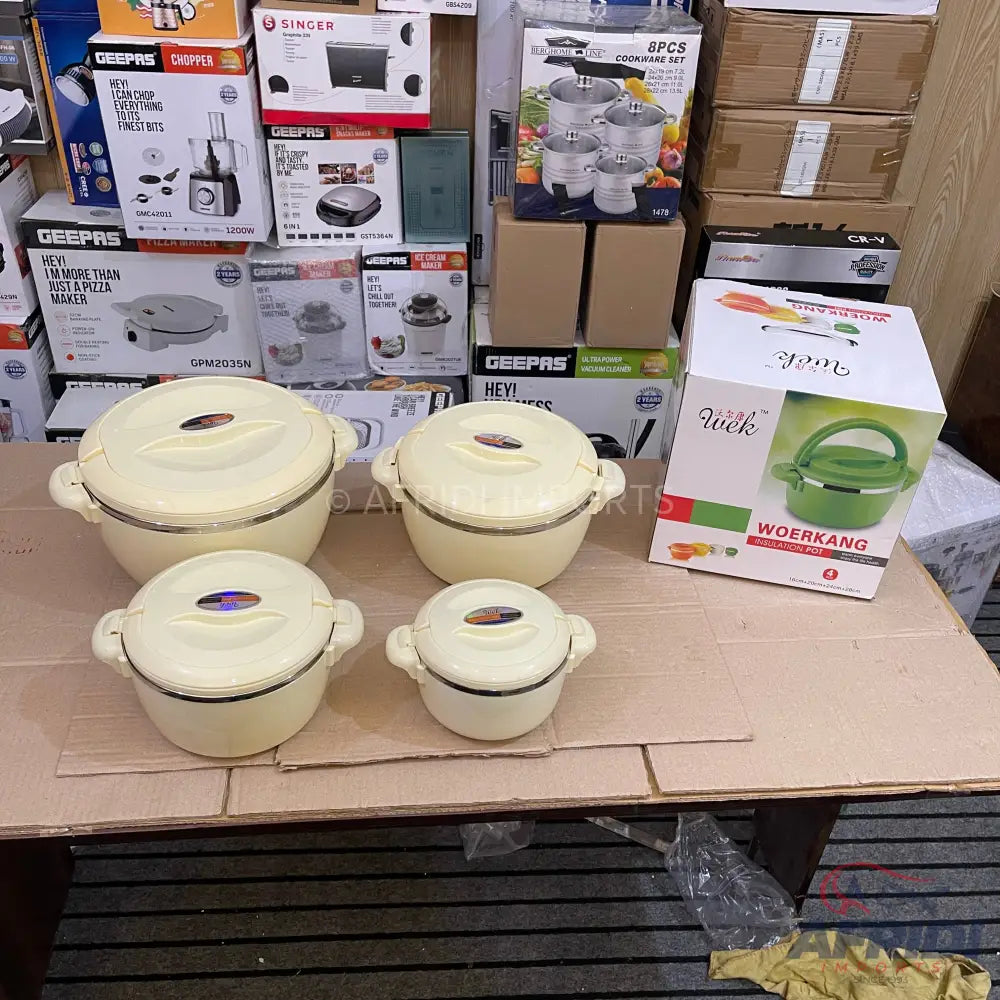 Lot Imported Workang 4 Piece Insulated Pot
