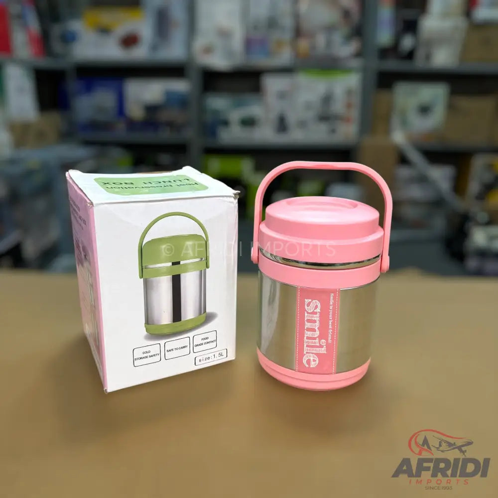 Smile 1.4L Stainless Steel Lunch Box