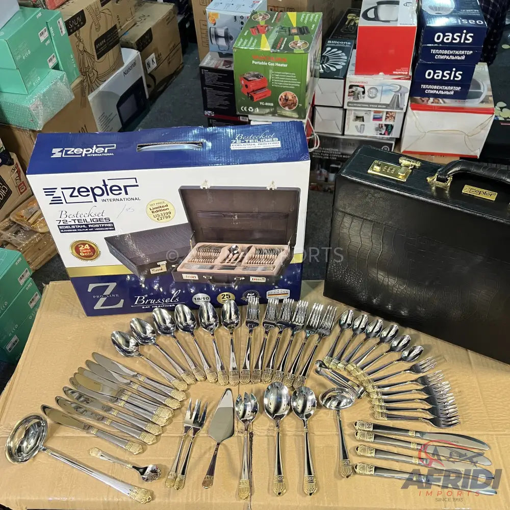 Swiss Lot Imported Zepter 72 Piece - 12 Person Cutlery Set