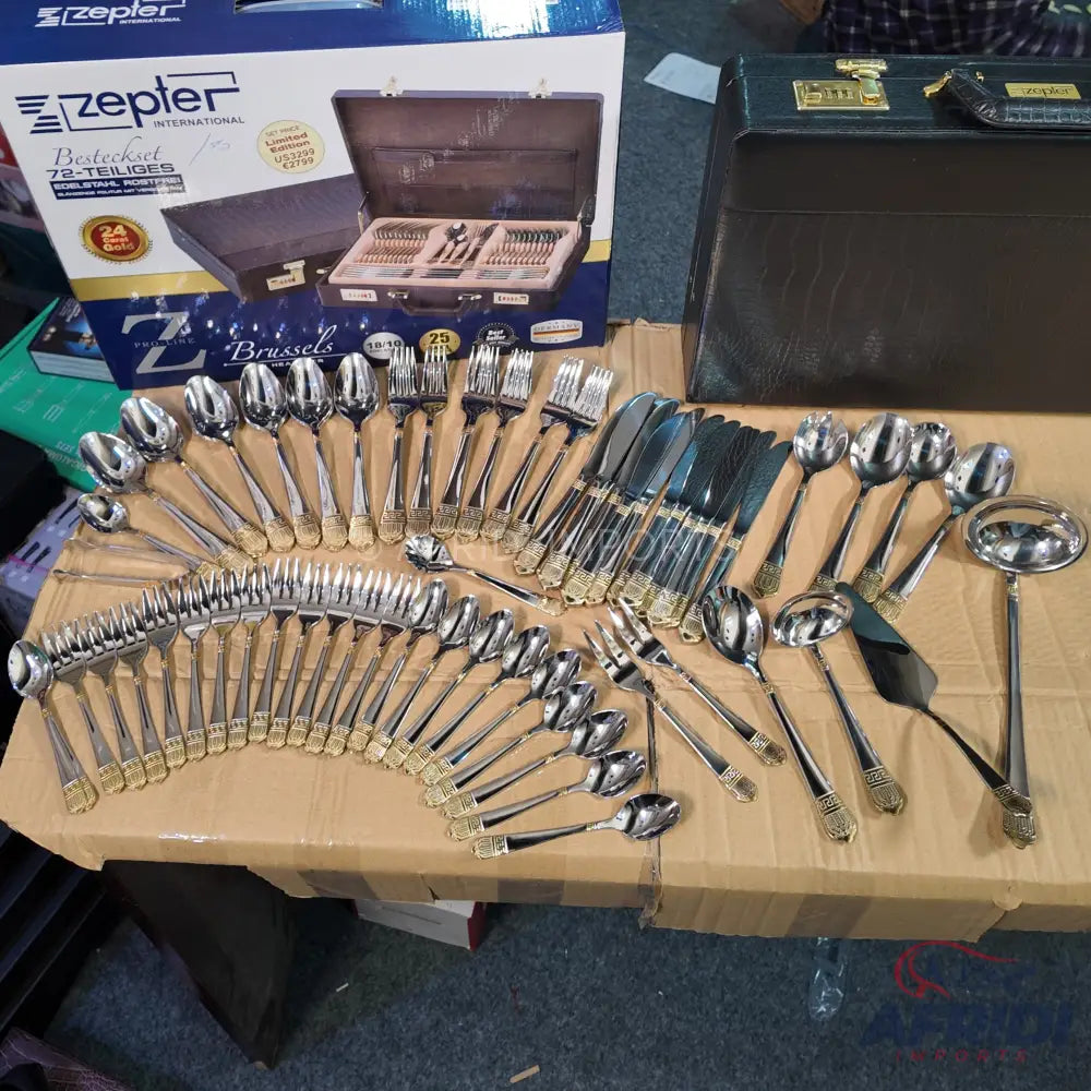 Swiss Lot Imported Zepter 72 Piece - 12 Person Cutlery Set