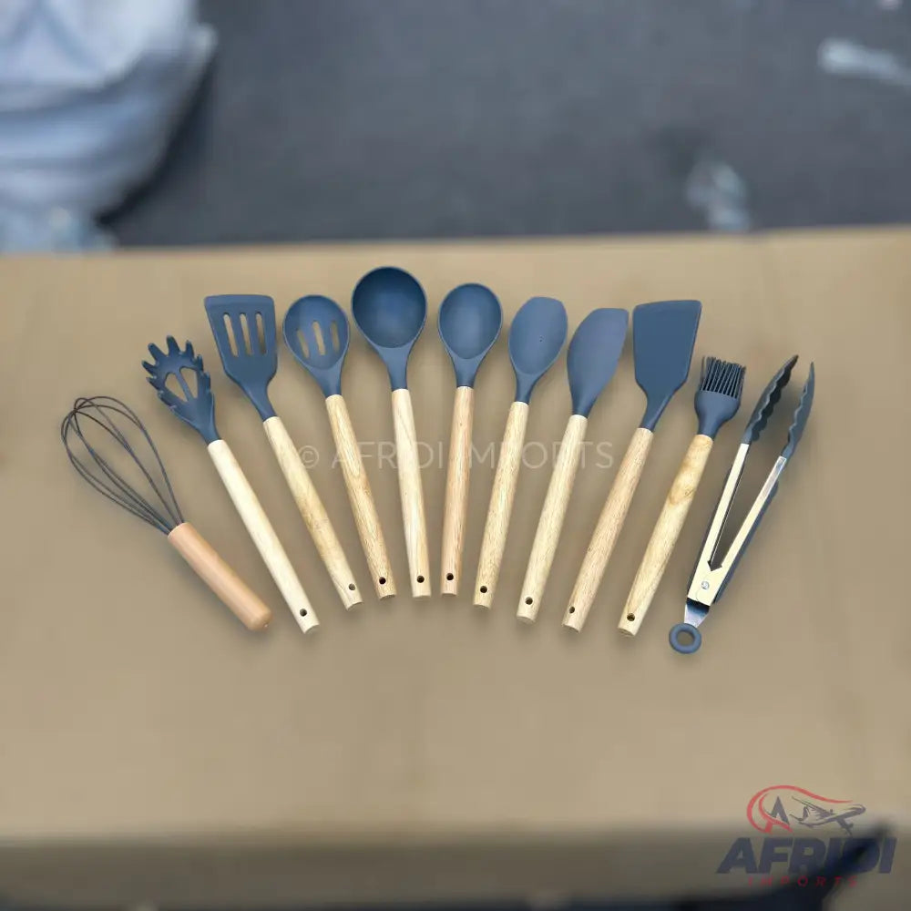 Uakeen 12 Piece Silicon Kitchen Utensils Set