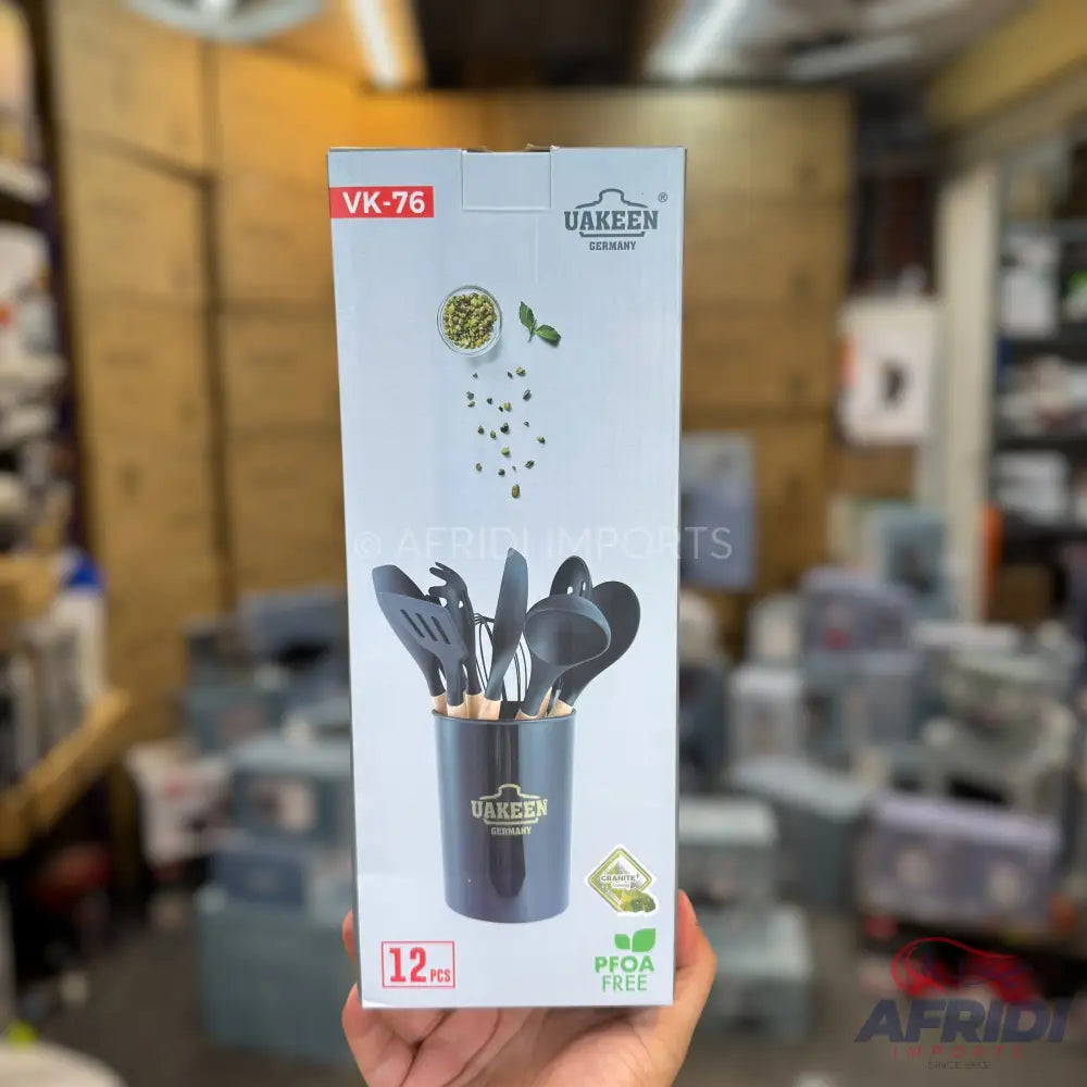 Uakeen 12 Piece Silicon Kitchen Utensils Set