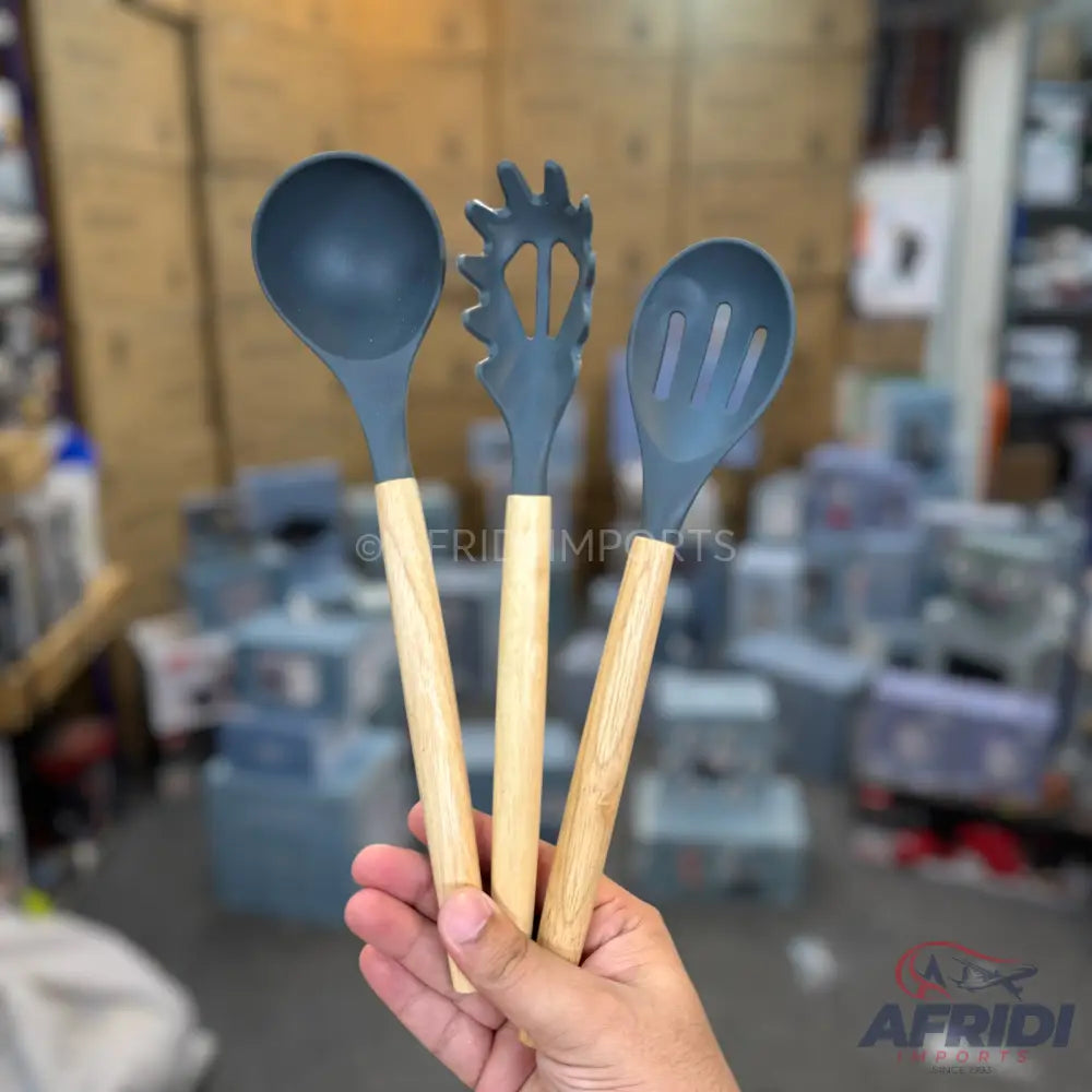 Uakeen 12 Piece Silicon Kitchen Utensils Set