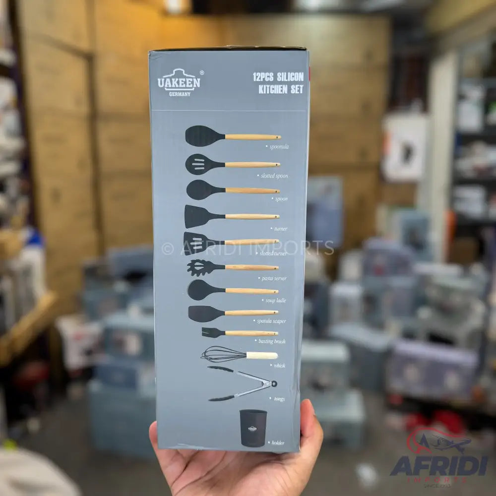 Uakeen 12 Piece Silicon Kitchen Utensils Set