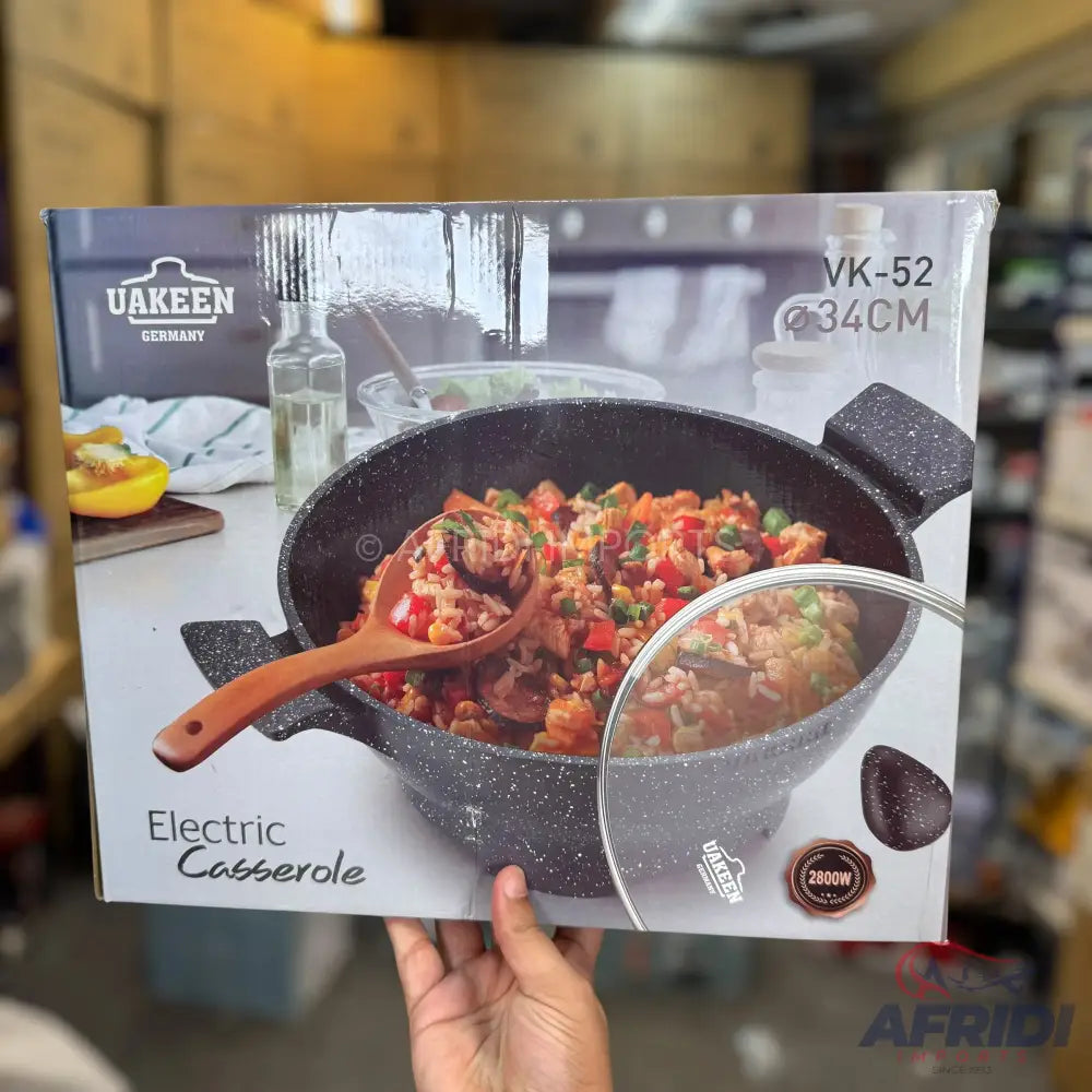 Uakeen 34Cm Granite Electric Casserole