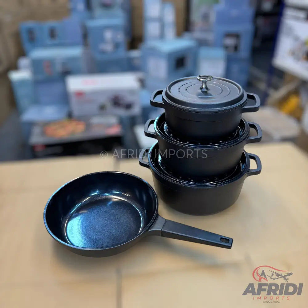 Uakeen 7pcs Cookware Set with Aluminum Lid