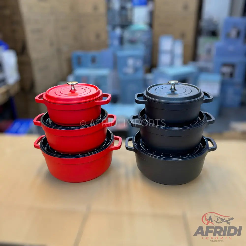 Uakeen 7pcs Cookware Set with Aluminum Lid