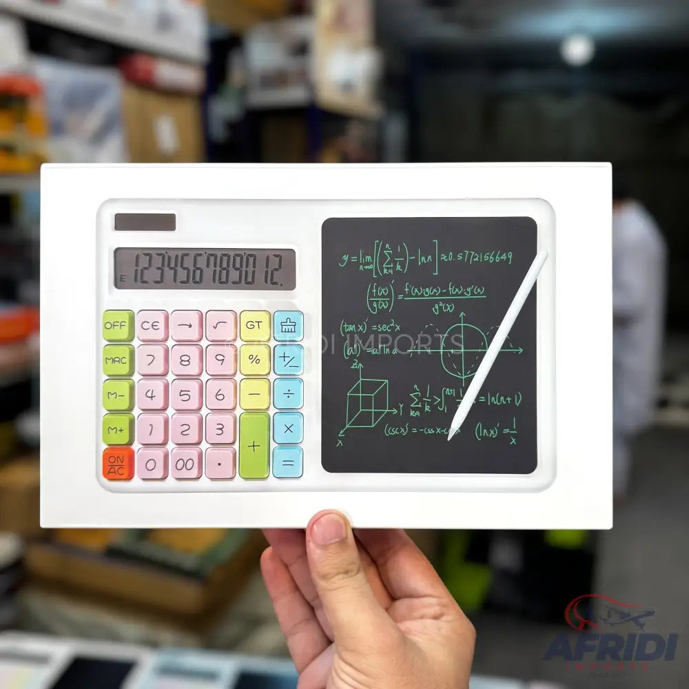 Unique Calculator with Re-useable Notepad - (Random Color)