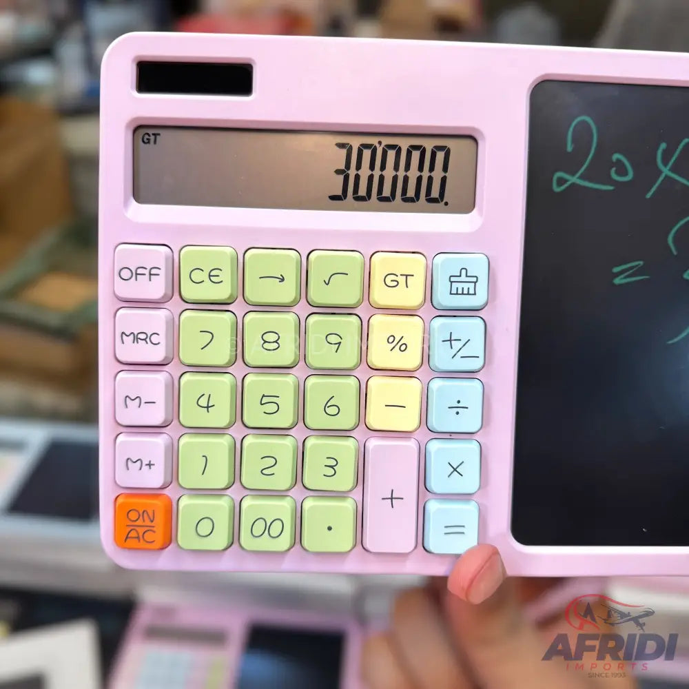 Unique Calculator with Re-useable Notepad - (Random Color)